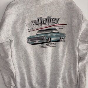 Vintage FH Dailey Chevrolet Sweatshirt, Classic Car Bay Area Historic Dealership